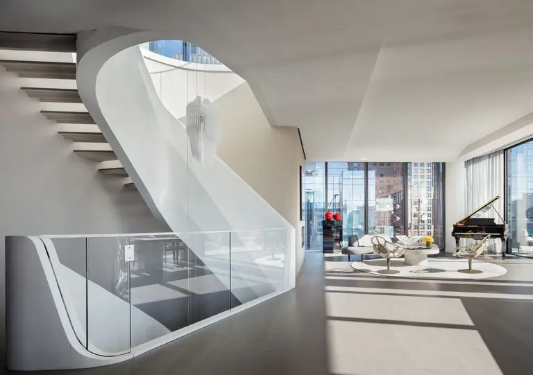 The triplex penthouse at Zaha Hadid’s High Line condo relists for $50M