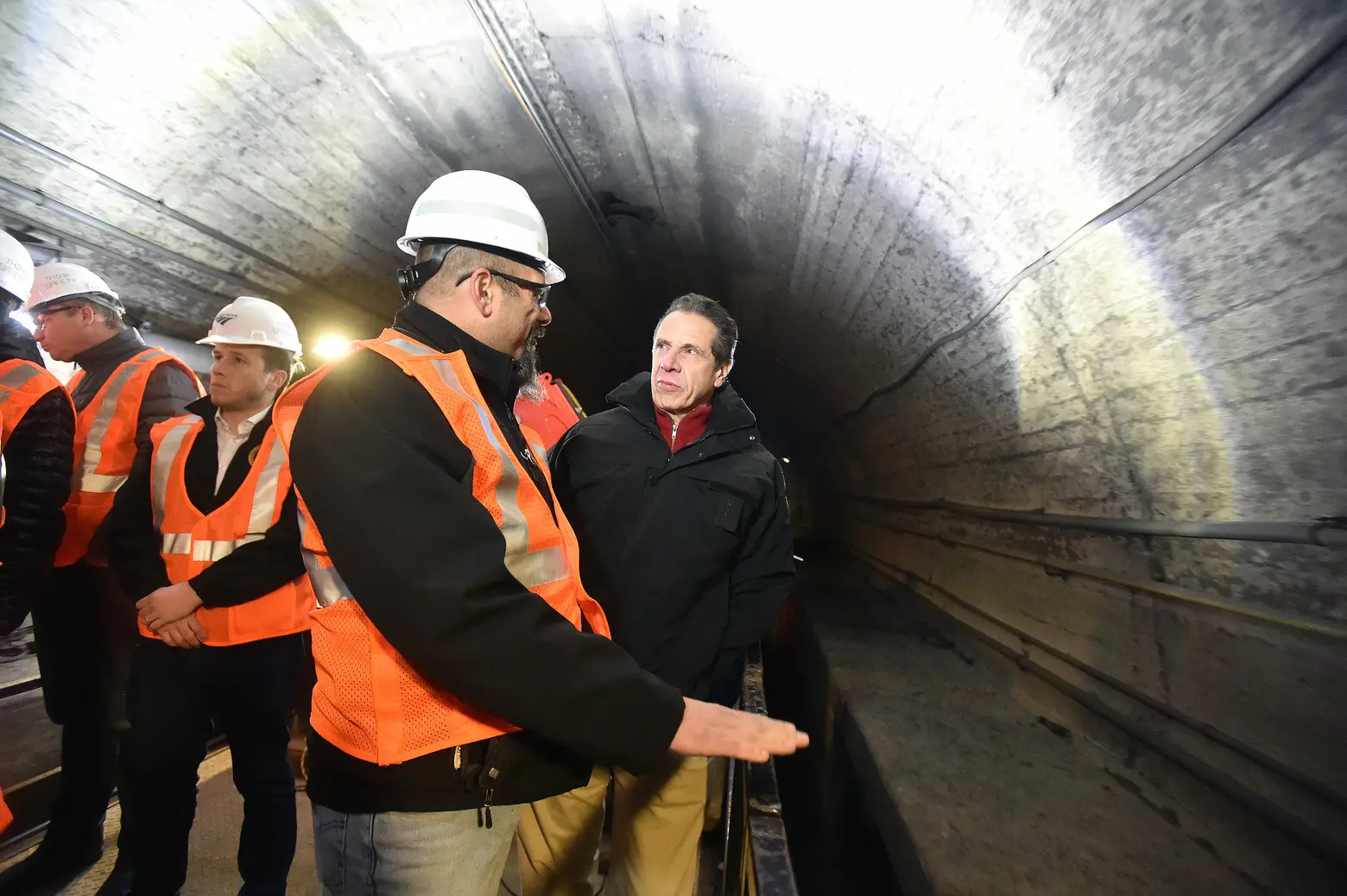 Governor Cuomo takes his second tour of the Gateway Tunnel