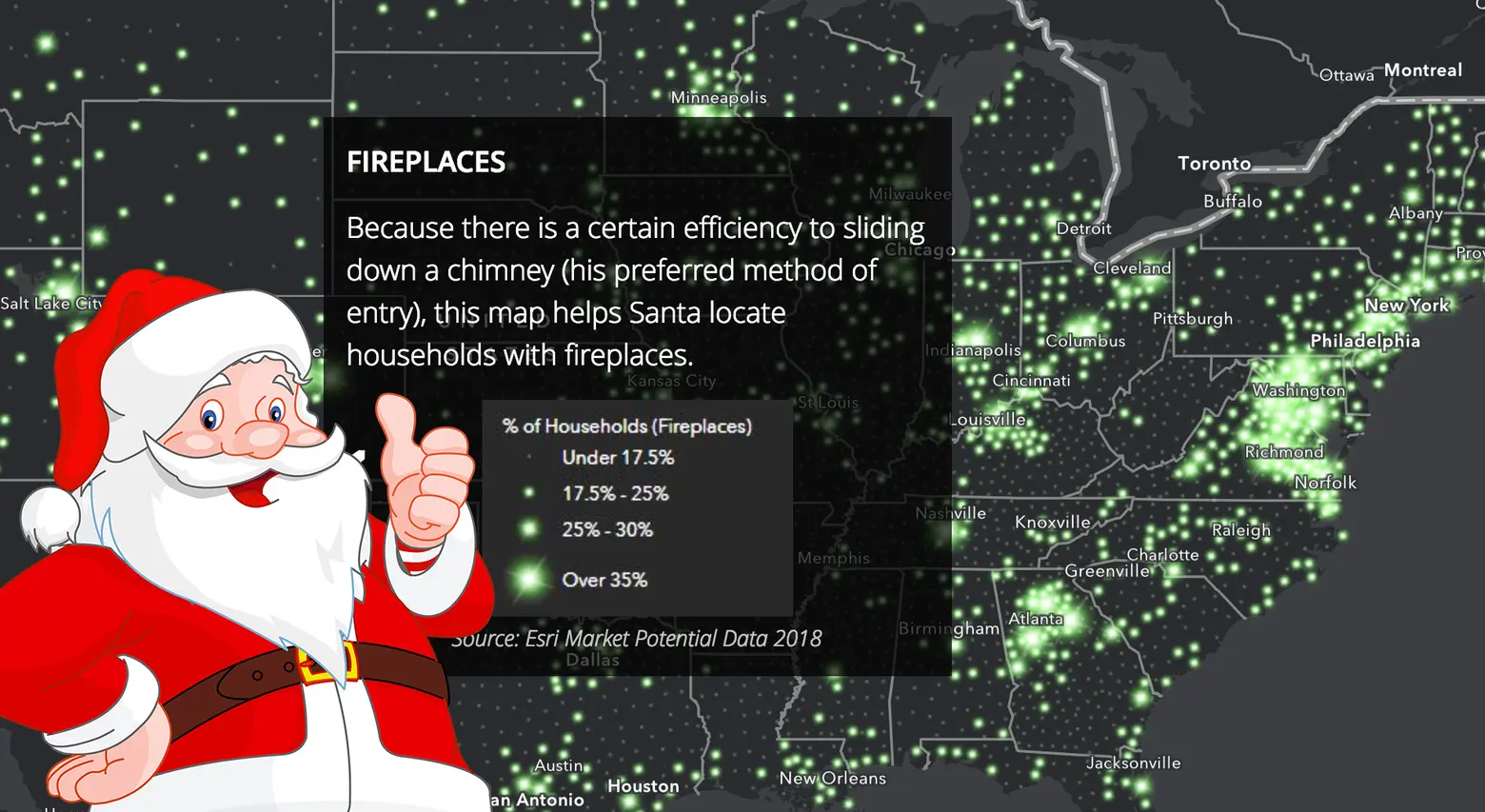 Chimneys and reindeer food: These maps optimize Santa’s Christmas Eve efficiency