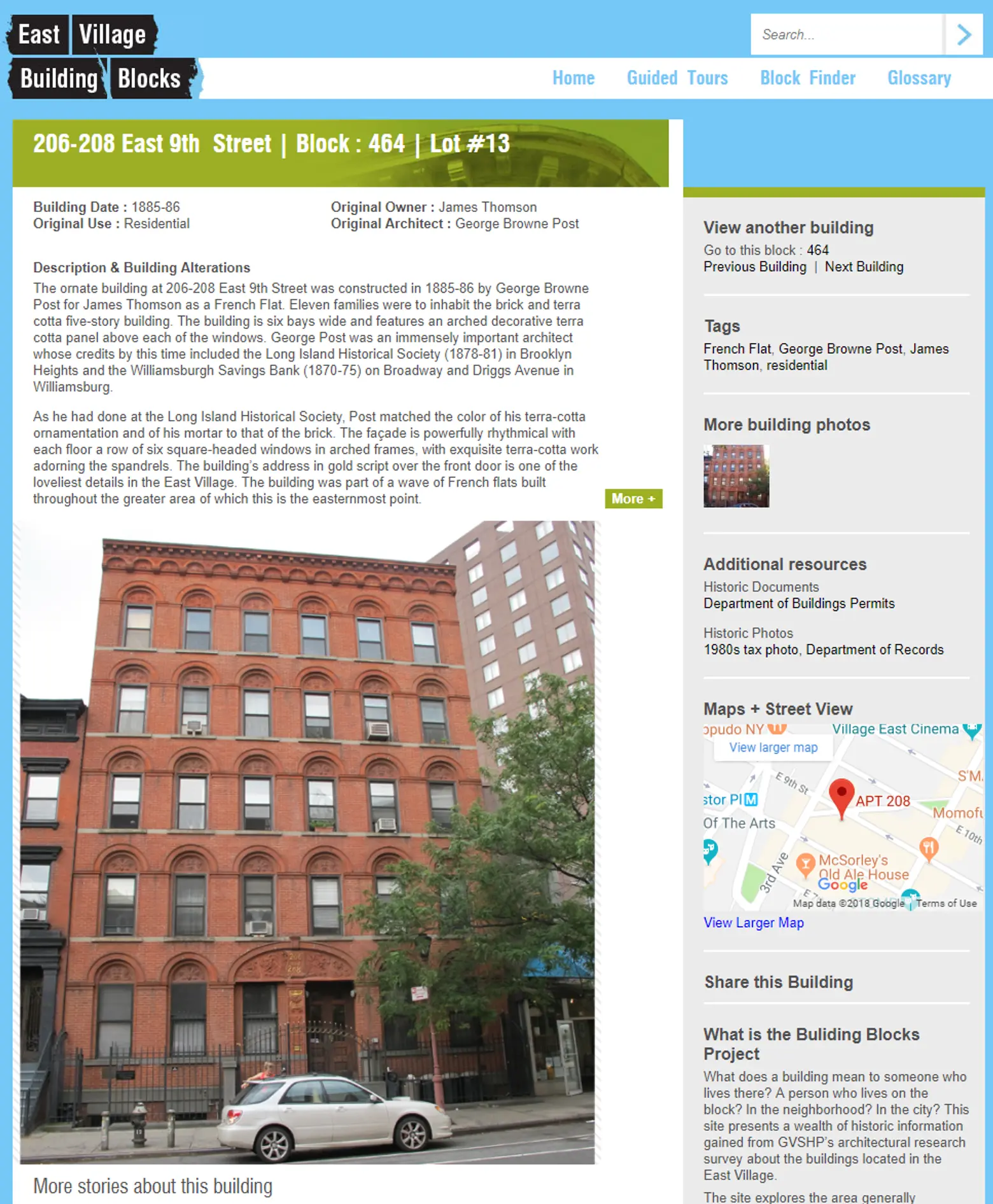 East Village Building Blocks, GVHPS, Greenwich Village Historic Preservation Society, east village, history