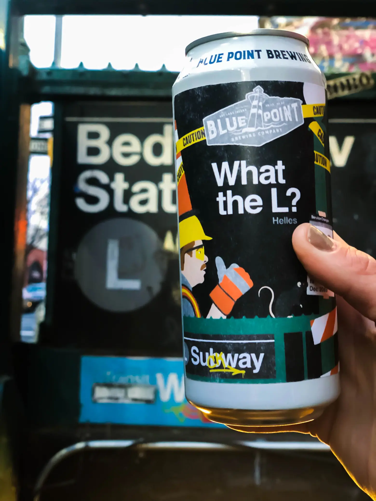 What the L beer, L train shutdown beer, Blue Point beer, Winston Tseng 