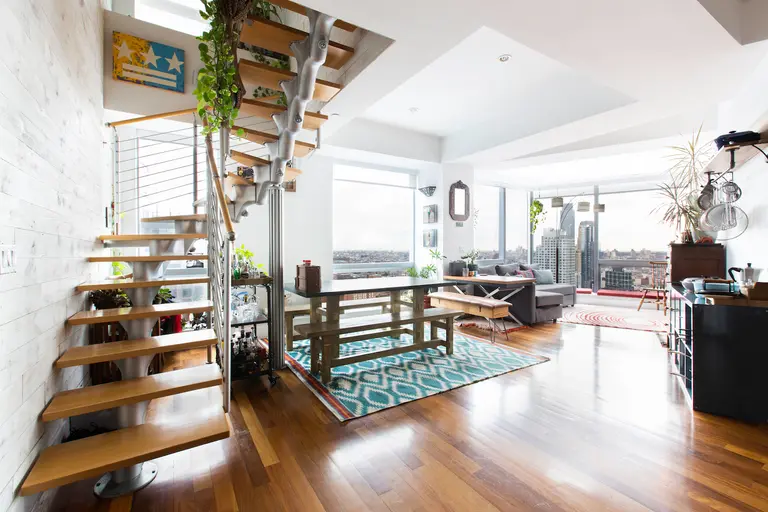 Creative decor and touches of greenery enliven this $2.1M Downtown Brooklyn penthouse