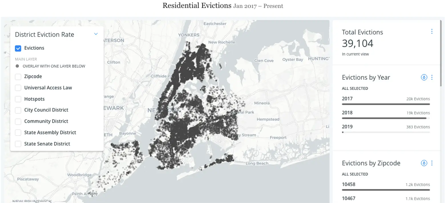 eviction map. Mayor bill de blasio