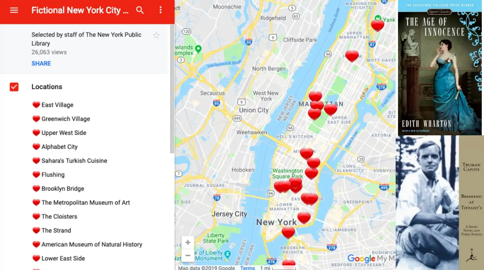 NYPL maps your favorite New York City love stories