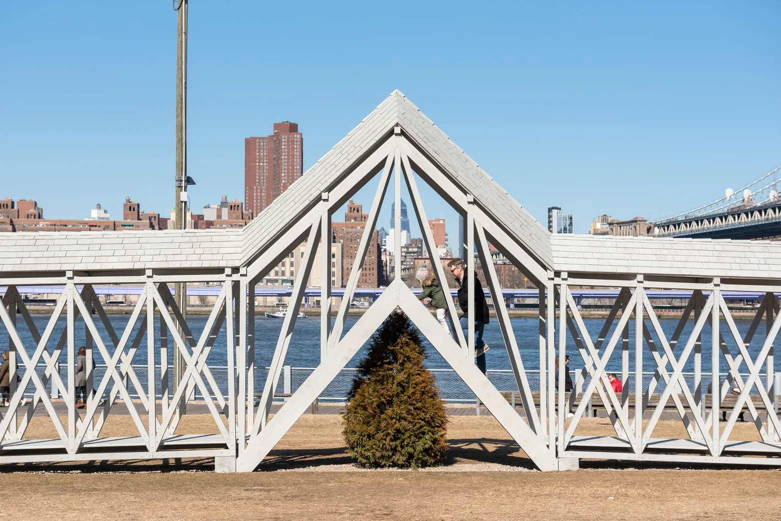 Siah Armajani, Bridge Over Tree, public art, brooklyn bridge park