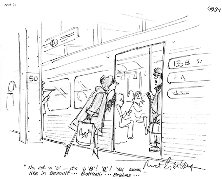 NYHS exhibit celebrates cartoonist Mort Gerberg’s witty take on city life and social issues