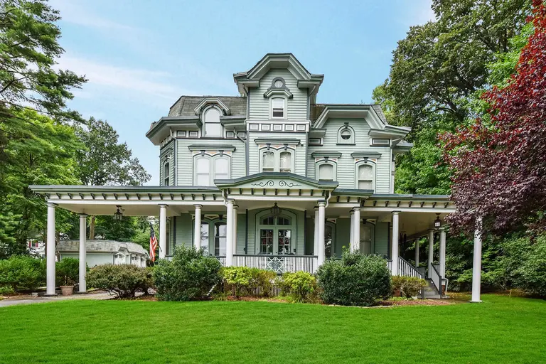 Old-fashioned porches and a pool make this striking $1.8M NJ home perfect for a summer day