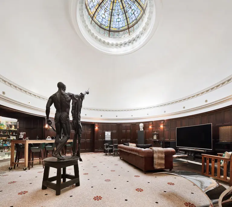 $14.8M historic Tribeca penthouse has a rotunda with a gorgeous stained-glass oculus