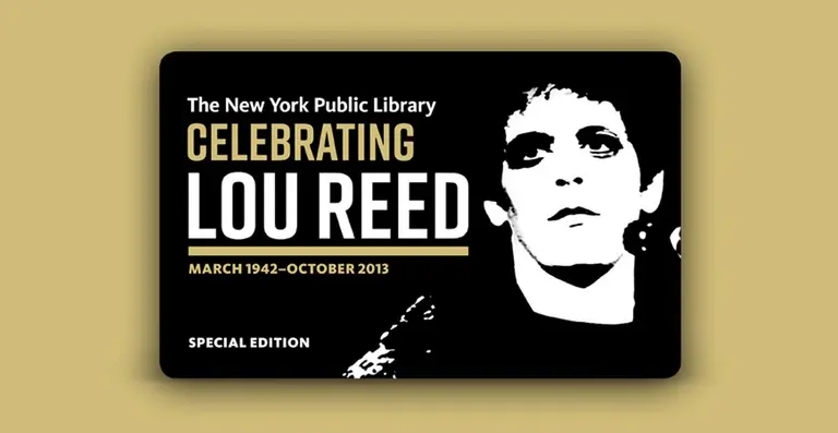 Lou Reed archive opens at New York Public Library, complete with special edition library card