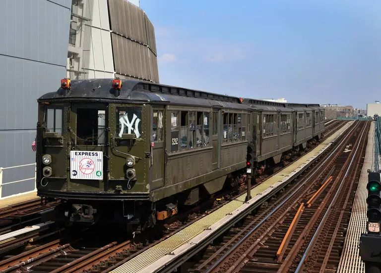 Ride to the Yankees home opener on a 102-year-old subway train