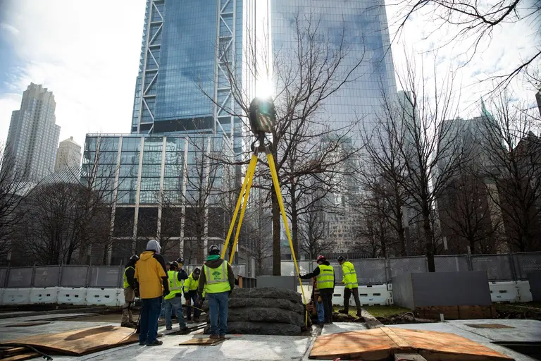See the stone monoliths being installed at new 9/11 memorial for first responders