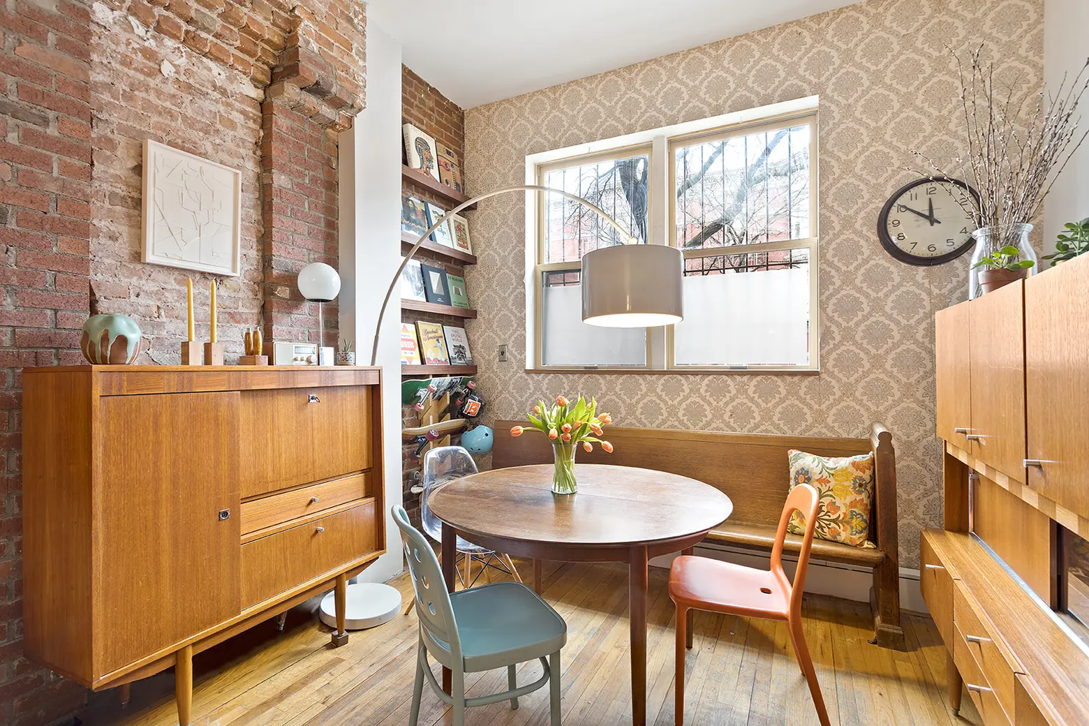 This Park Slope garden duplex has funky vintage style within and a sweet back patio for just over $1M
