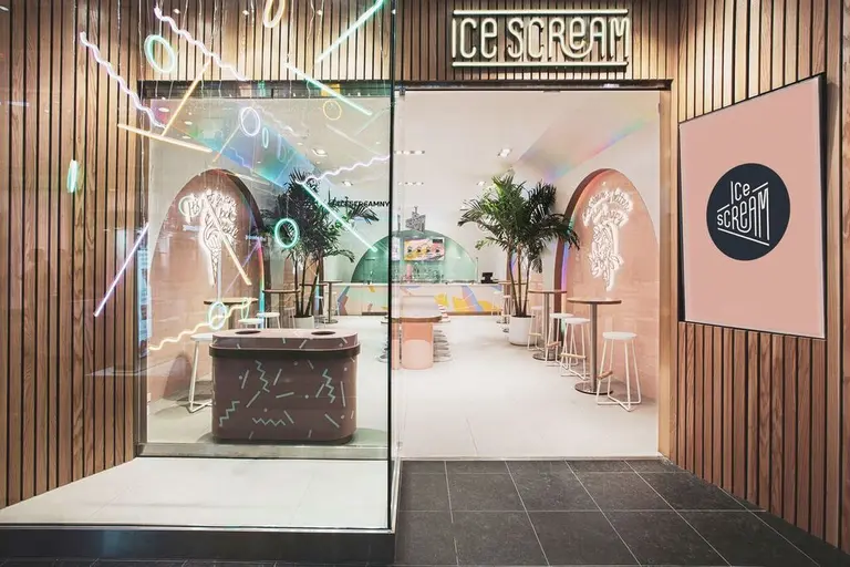 This nitrogen ice cream parlor in the Bronx is a pastel-painted dream