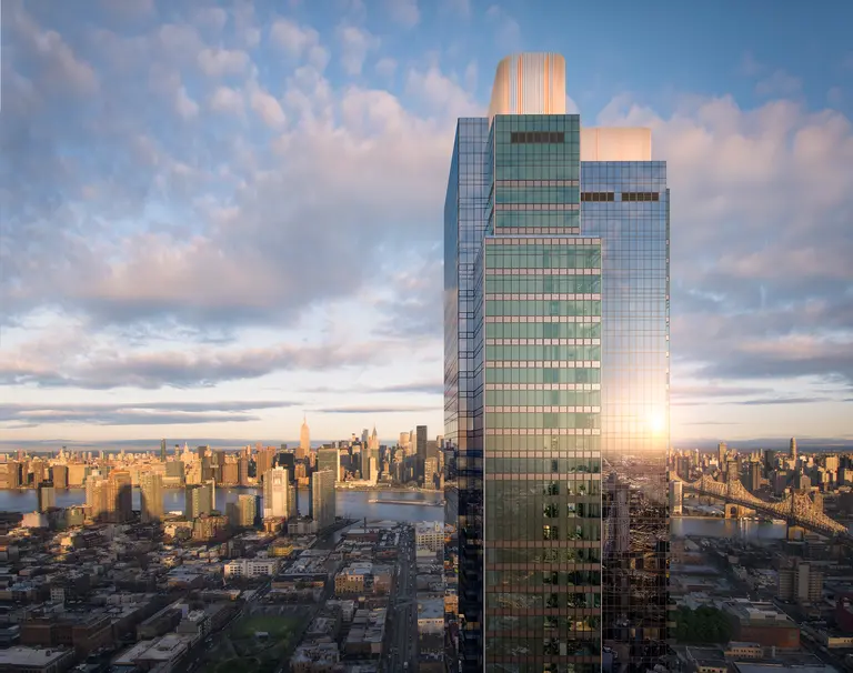 Skyline Tower, NYC’s tallest building outside Manhattan, tops out