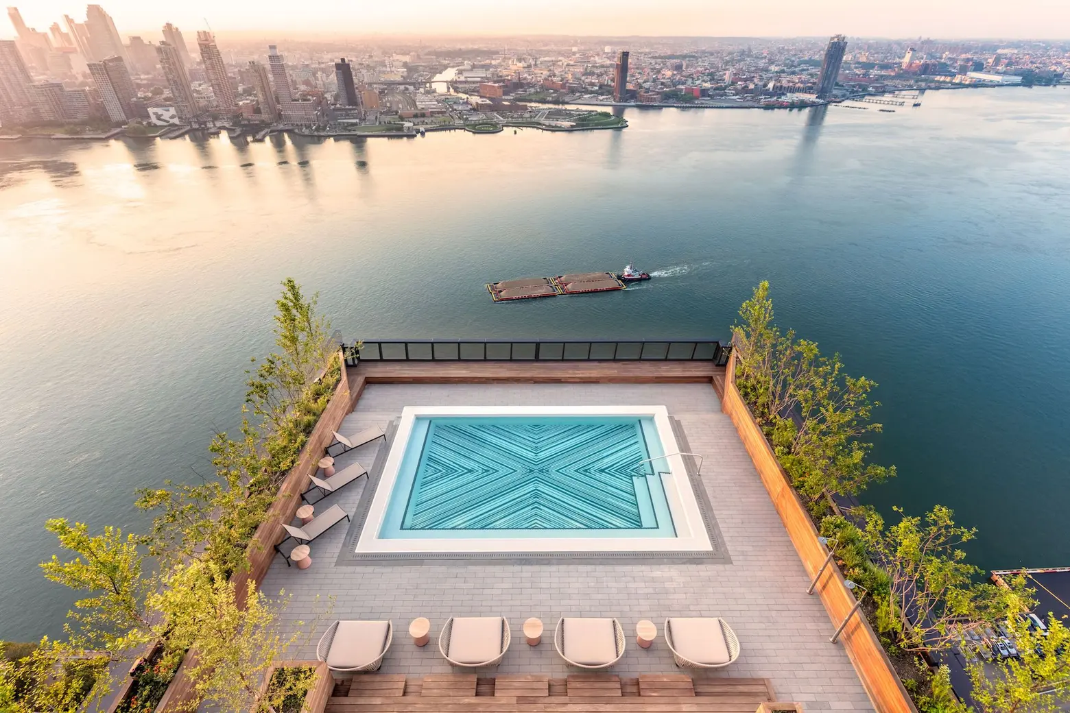 The Sentry Club, American Copper Buildings, NYC pools