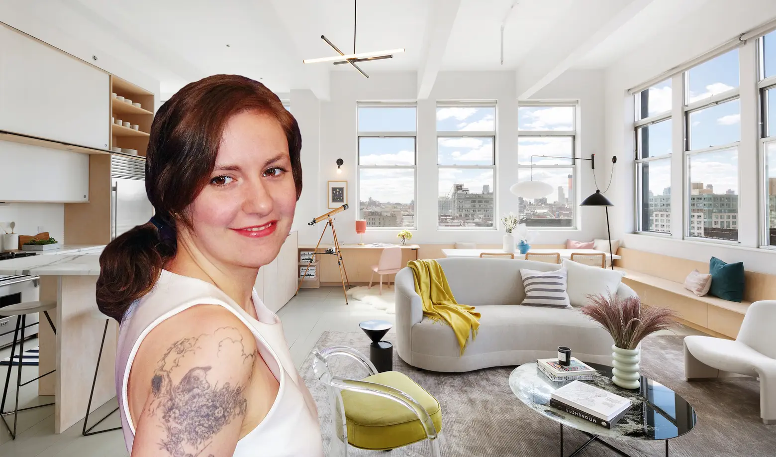 Lena Dunham, still eager to part ways with Brooklyn, relists her Williamsburg pad for $2.65M