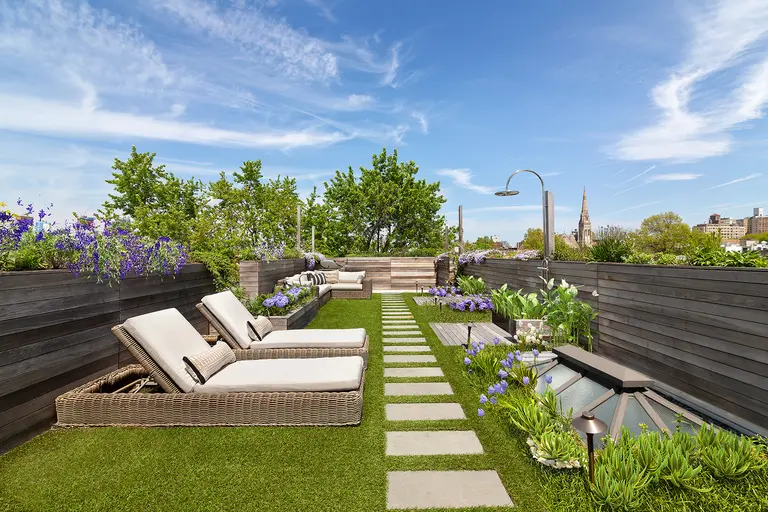 $1.9M Park Slope co-op has a lush roof terrace with views of nearby Prospect Park