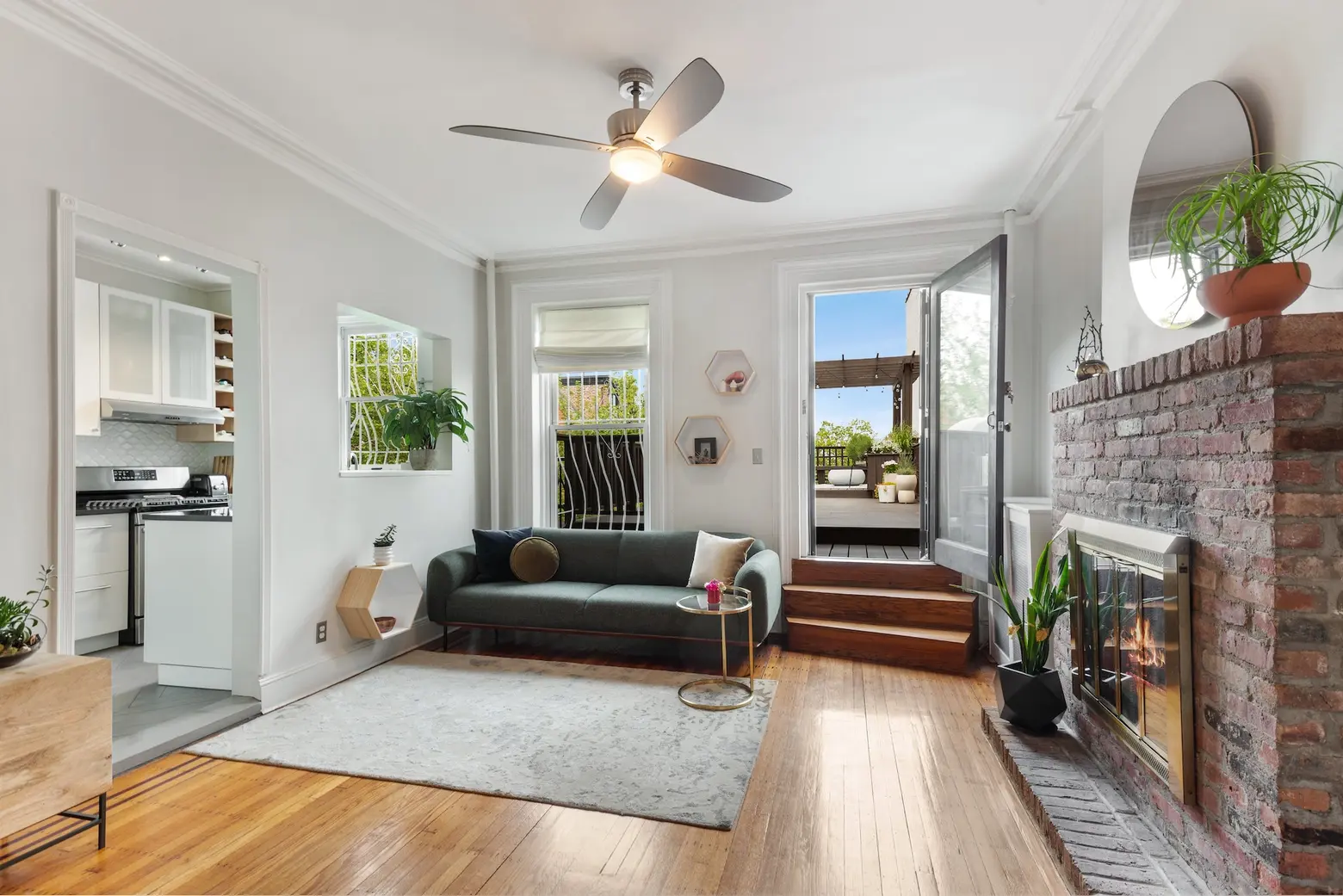 $1.1M Park Slope co-op with a private terrace charms inside and out