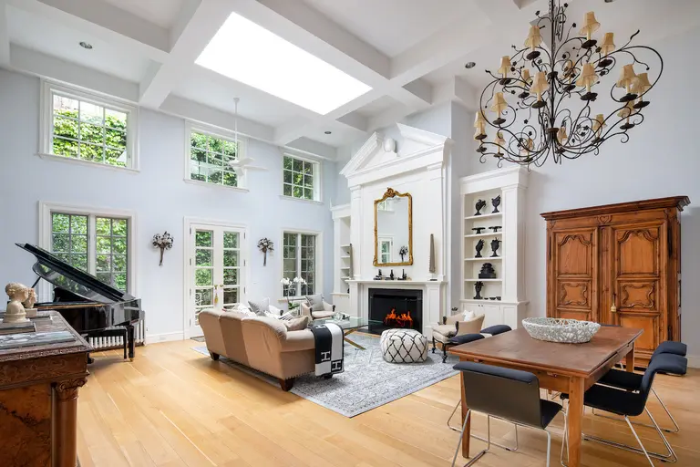 Asking $16M, this charming Chelsea carriage house has two terraces, a garden, and a private garage