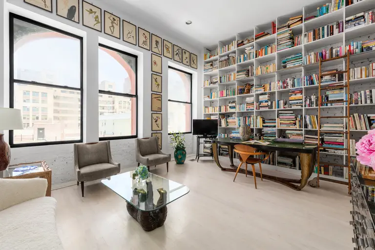 Book-filled Chelsea loft with a private roof terrace seeks $1.25M