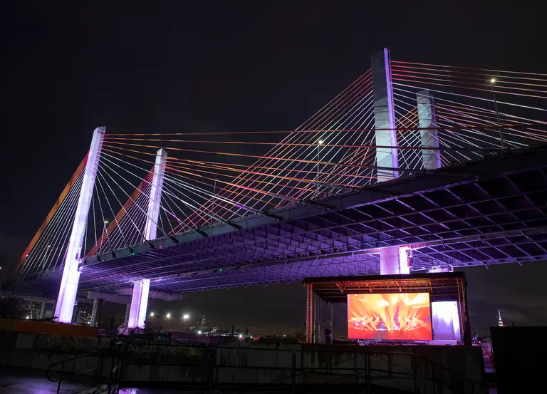 The Brooklyn-bound span of the Kosciuszko Bridge is now open