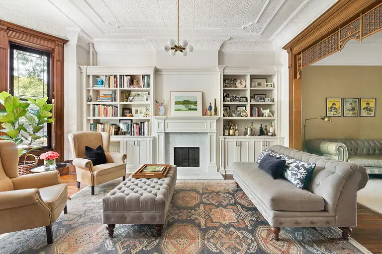 This $3.45M Park Slope brownstone has tons of original details and sits steps from Prospect Park