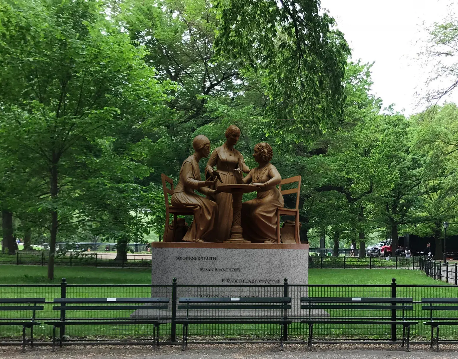 New design revealed for Central Park women’s suffrage statue, but objections delay vote