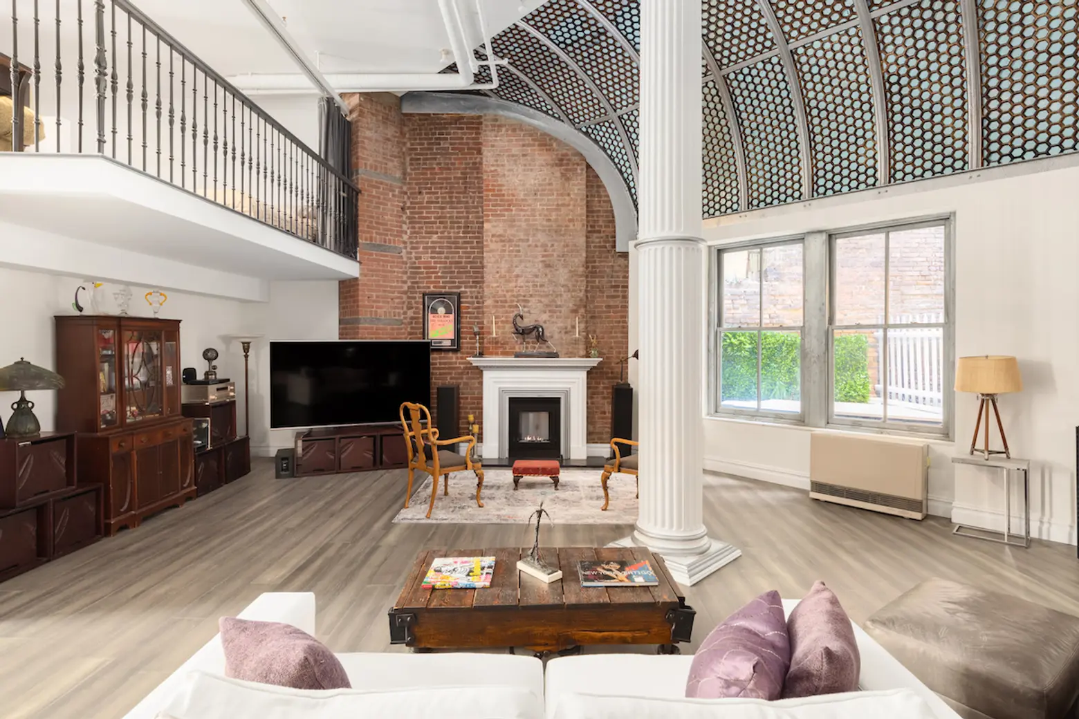The original honeycomb skylight shines at this $2.65M Soho loft