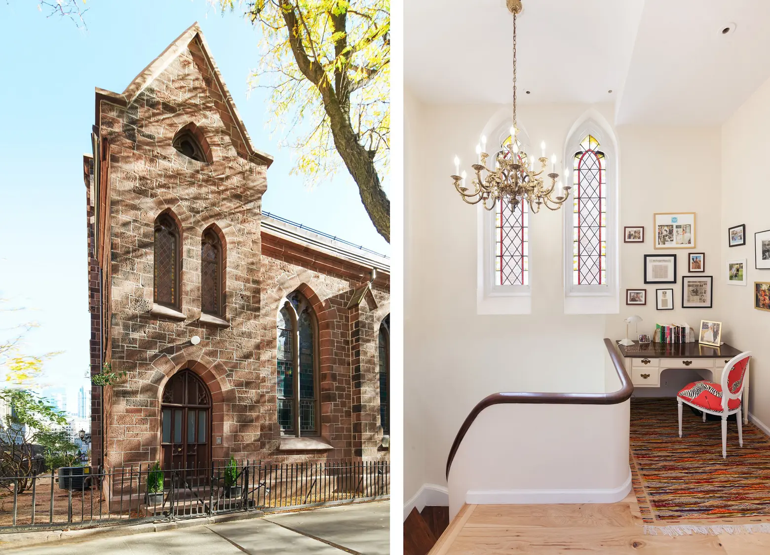 This heavenly Brooklyn Heights duplex in an 1850 Gothic church asks $1.95M