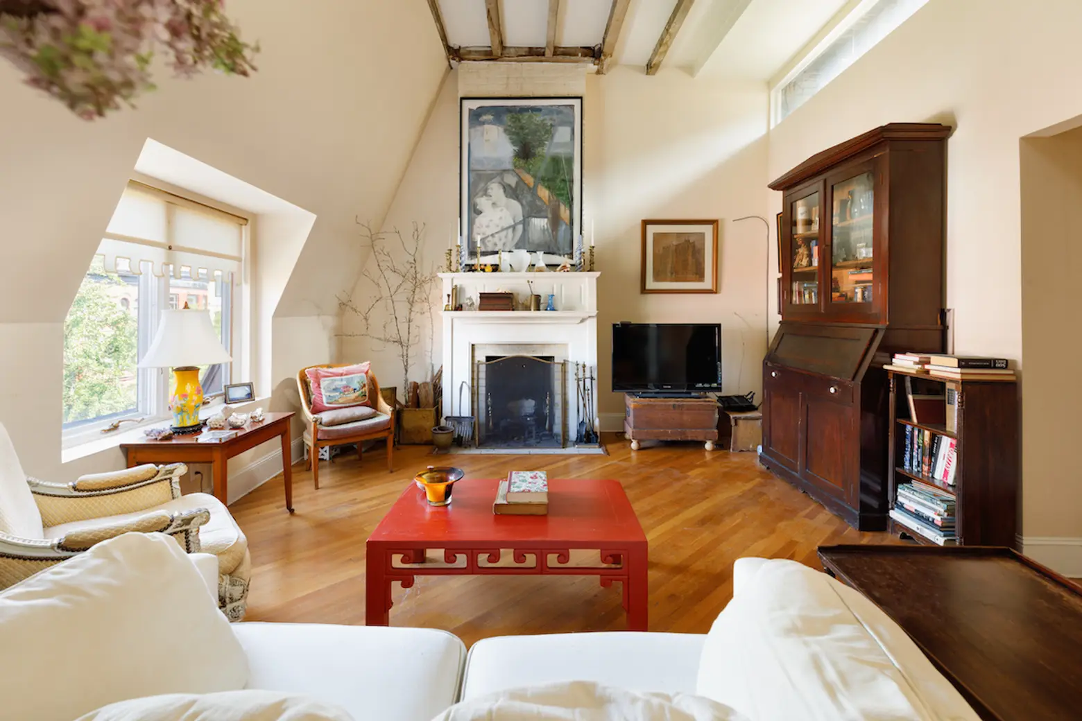 For $5,800/month this furnished two-bedroom rental feels like a Parisian garret in Park Slope