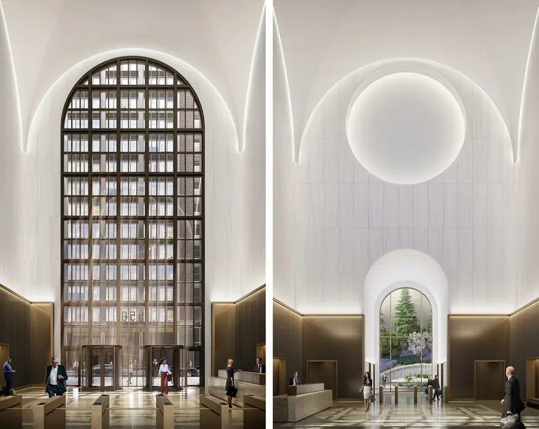 New lobby renderings revealed for Phillip Johnson’s 550 Madison Avenue