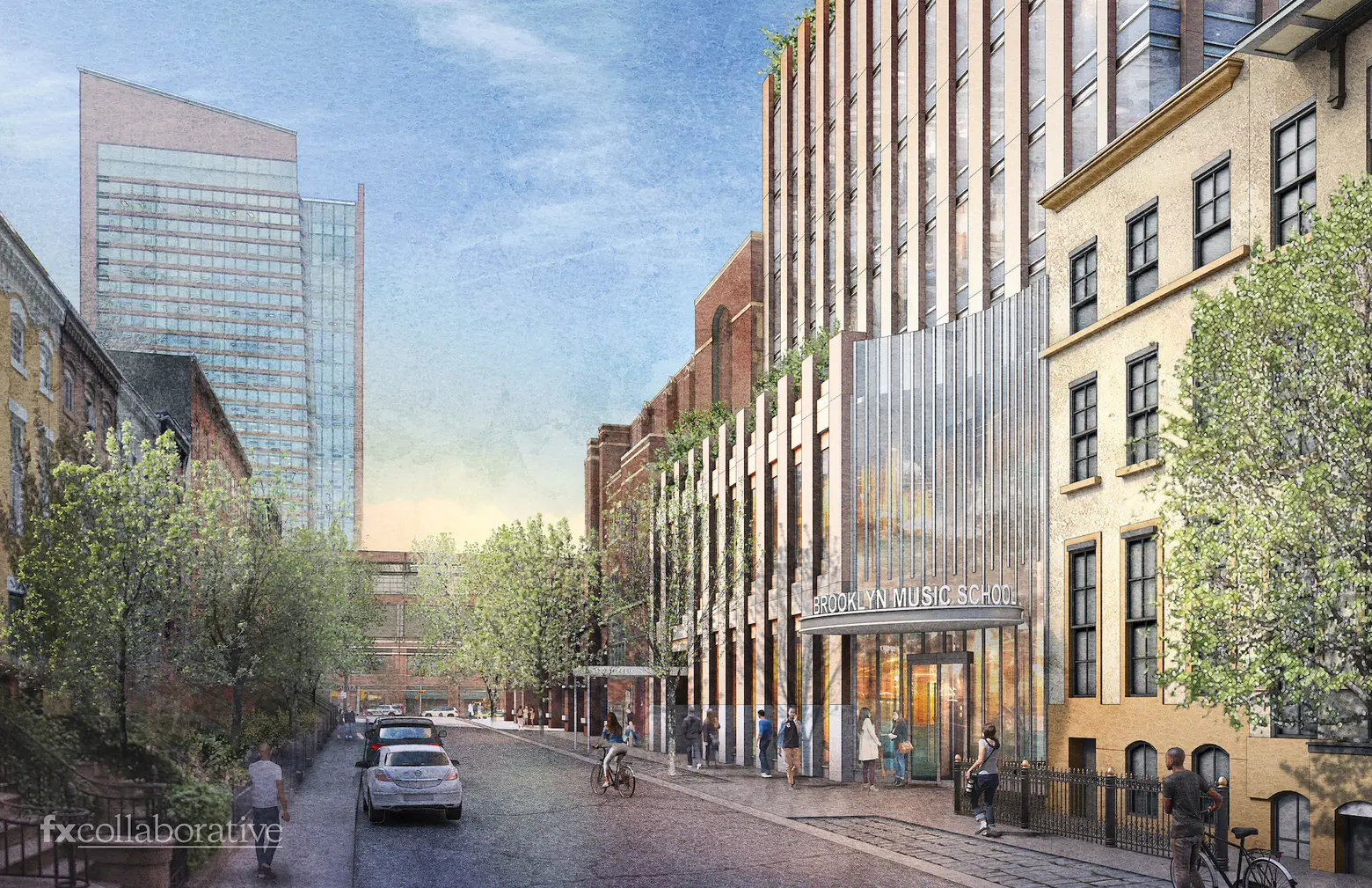 New renderings revealed for FXCollaborative-designed Brooklyn Music School expansion