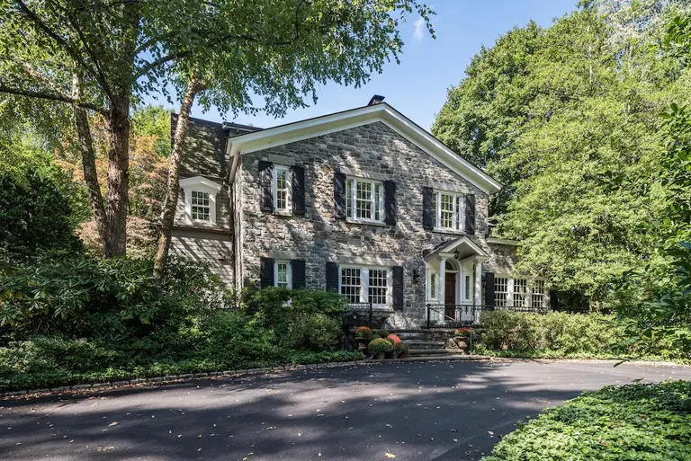 For $3.4M, this Dobbs Ferry Colonial has a terraced garden with a stone pool and grape arbor