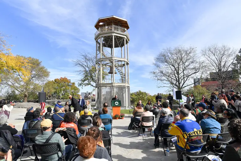 Harlem’s historic Mount Morris Fire Watchtower returns to Marcus Garvey Park after a $7.9M restoration