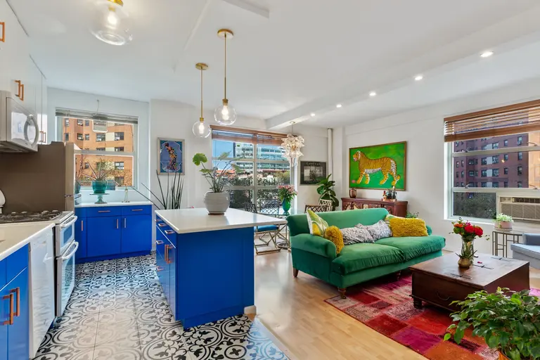 For $807K, light, pattern, and color wake up this two-bedroom Morningside Heights co-op