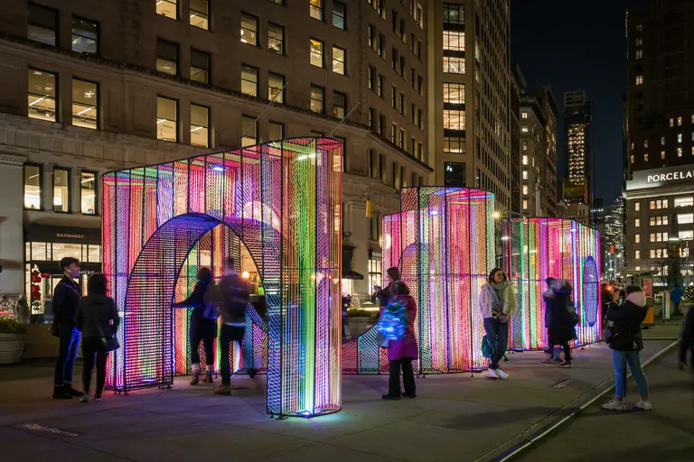 Kaleidoscope-like holiday installation opens in Flatiron plaza
