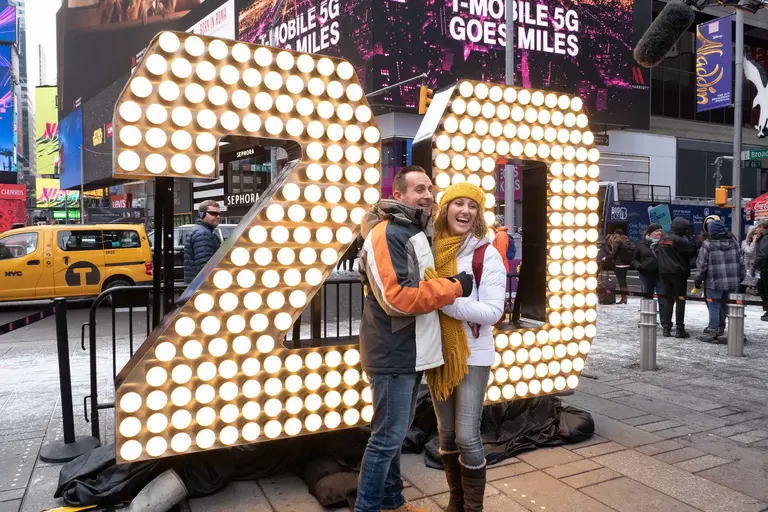 Snap a photo with the ‘2020’ New Year’s Eve sign in Times Square