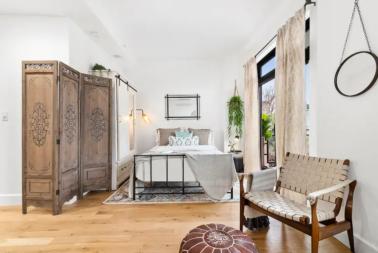 For $490K, this Bushwick studio includes amenities, parking, and a private terrace