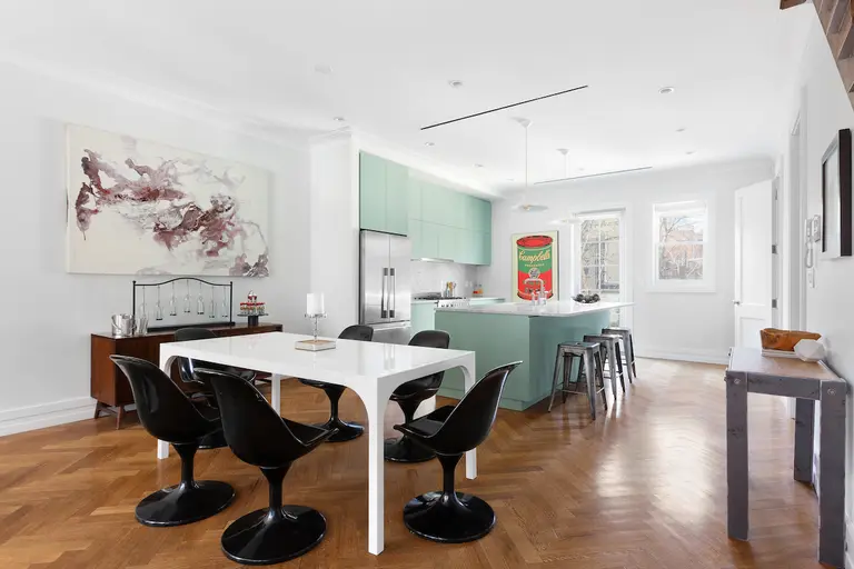 This $3.5M wood-frame house in Fort Greene has high-end finishes and a delicious mint kitchen