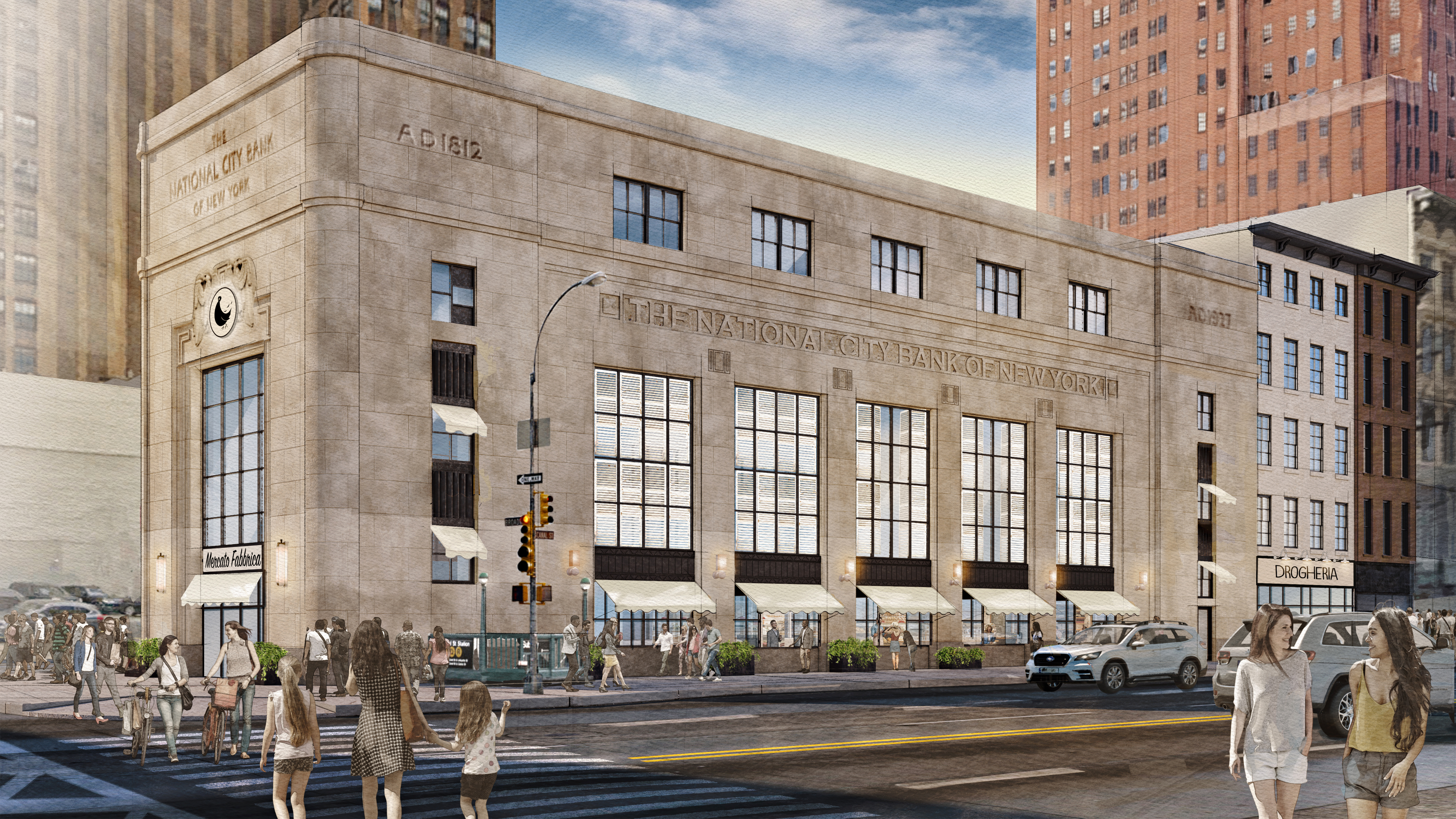 An Italian-style food hall is coming to Canal Street's historic First  National City Bank building