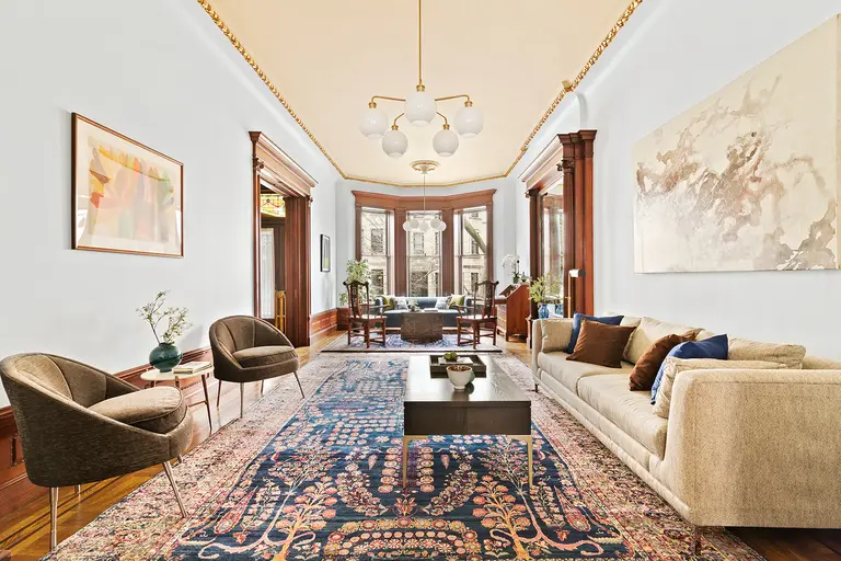 $5M north Slope townhouse on Prospect Park has original woodwork and deeded parking