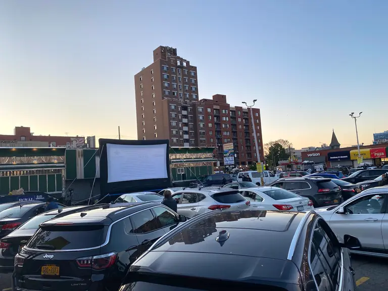 A diner in Astoria has transformed into a pop-up drive-in