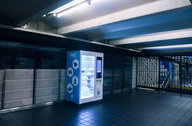 Check out the PPE vending machines that just arrived in NYC subway stations