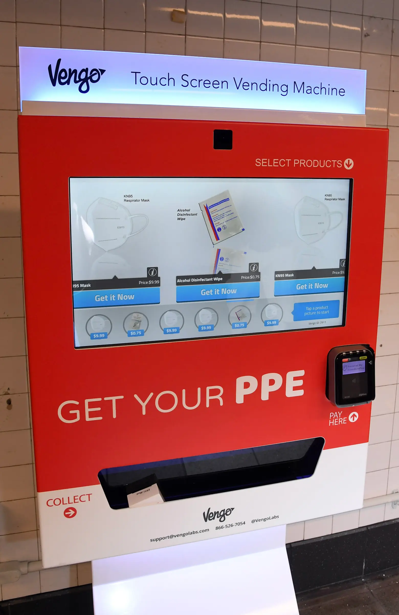 NYC subway, PPE vending machine