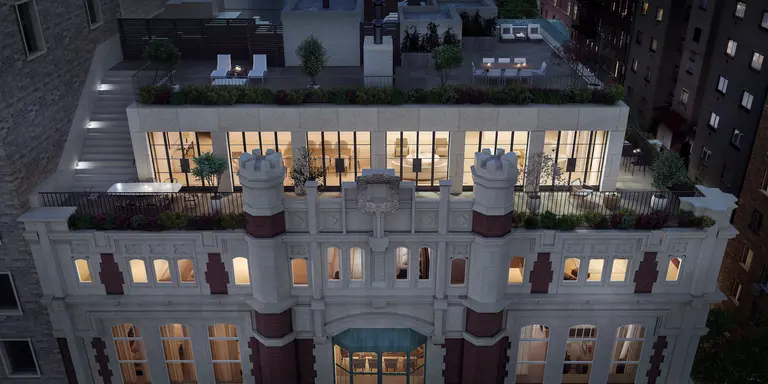 At a former school on the Upper West Side, this $22.5M penthouse has a two-level terrace