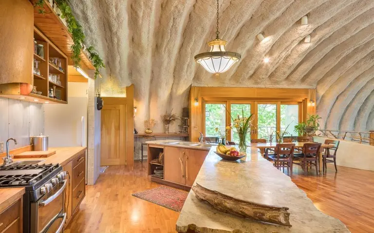 Funky $1.2M upstate home is Jetsons on the outside, Flintstones on the inside