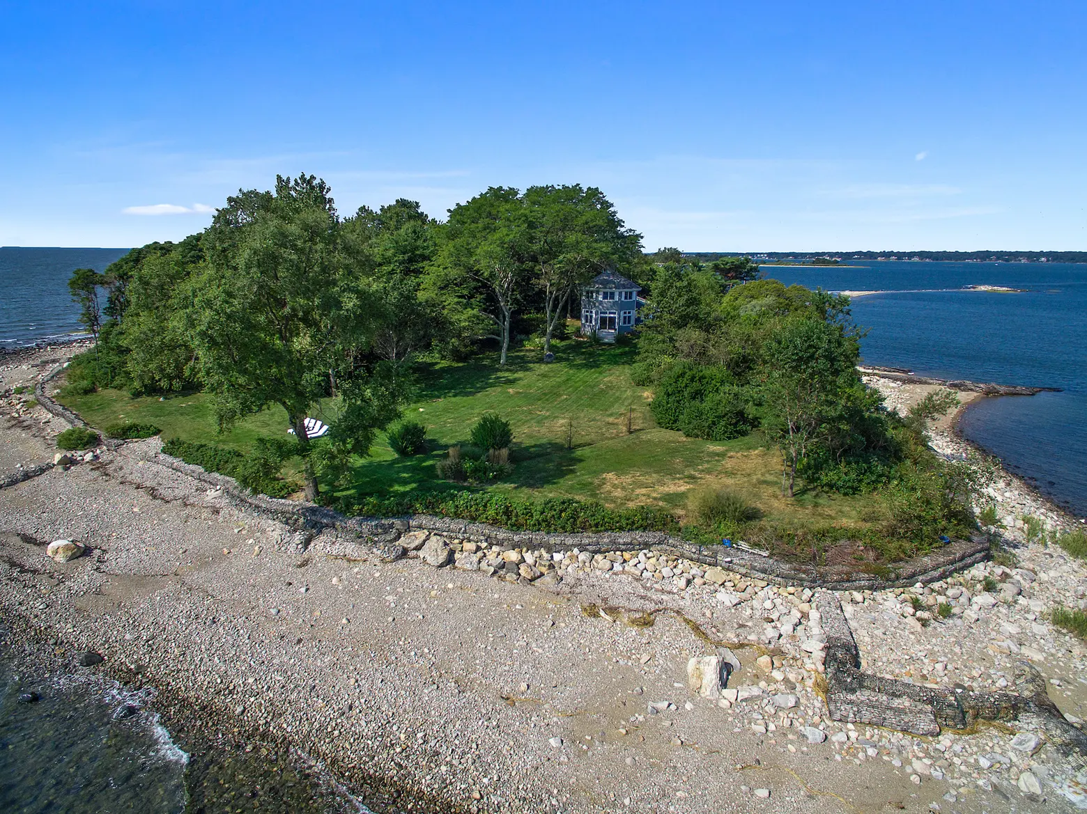 Six-acre private island in Connecticut with a charming cottage asks $2.5M