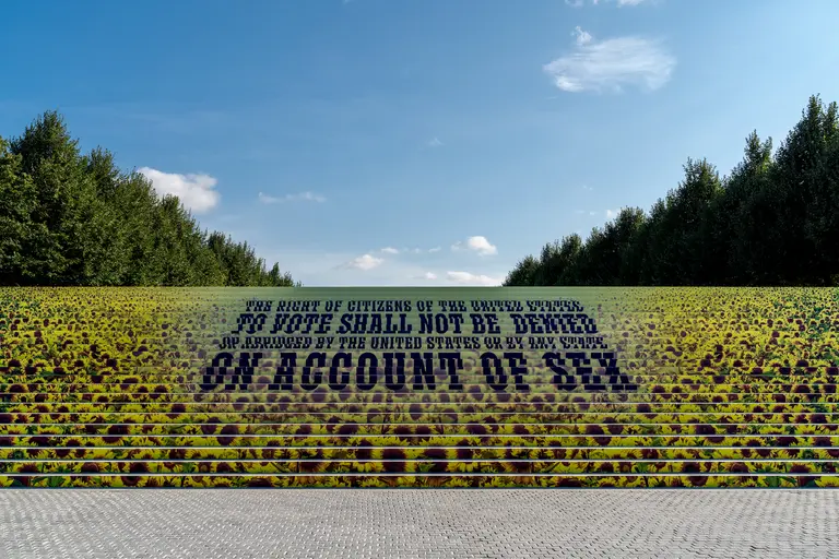 Field of sunflowers exhibit takes over Four Freedoms Park to honor 100 years of women’s suffrage