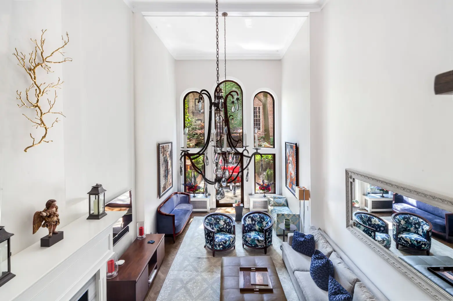 Dramatic Upper East Side townhouse has private parking and a posh backyard for $9.9M