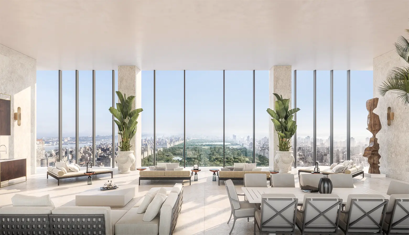 $66M triplex penthouse at 111 West 57th Street sits 900 feet above Central Park